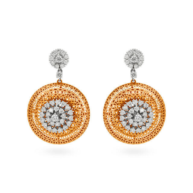 Tanishq 18KT Diamond Earrings for Women 