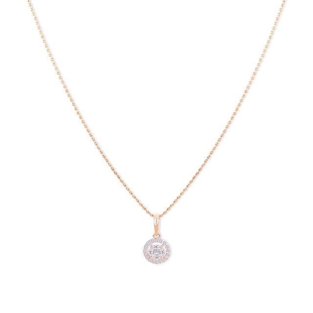 Tanishq 18KT Diamond Chain with Pendant for Women 2
