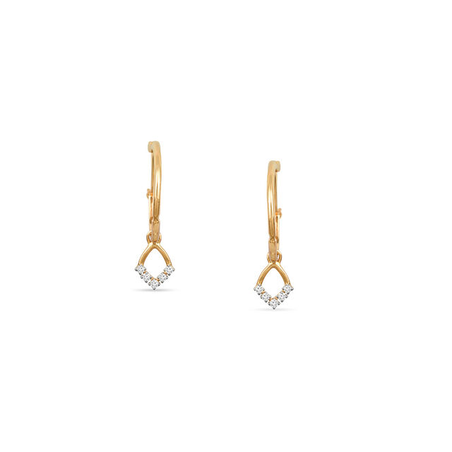 Tanishq 18KT Diamond Hoop Earring for Women 
