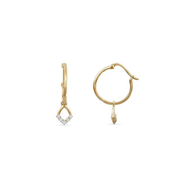 Tanishq 18KT Diamond Hoop Earring for Women 4