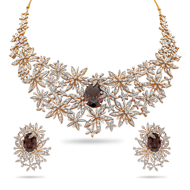 Tanishq Gold Necklace Set,,hi-res 