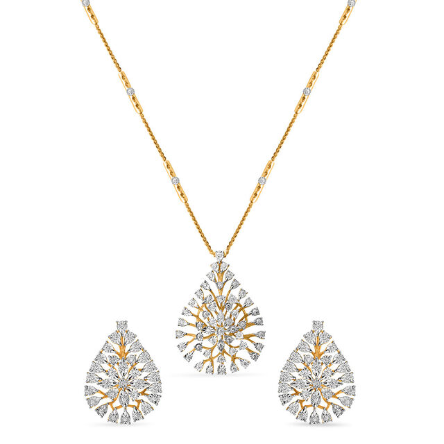 Gleaming Teardrop Statement Set 