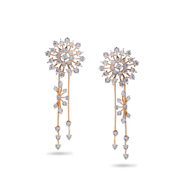 Circular Blossom Drop Earrings,,hi-res 