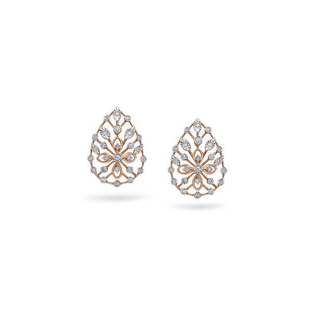 Ethereal Pear Essence Diamond Studs,,hi-res 