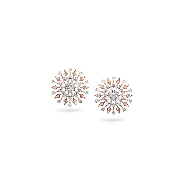 Ethereal Diamond Snowflakes Studs,,hi-res 