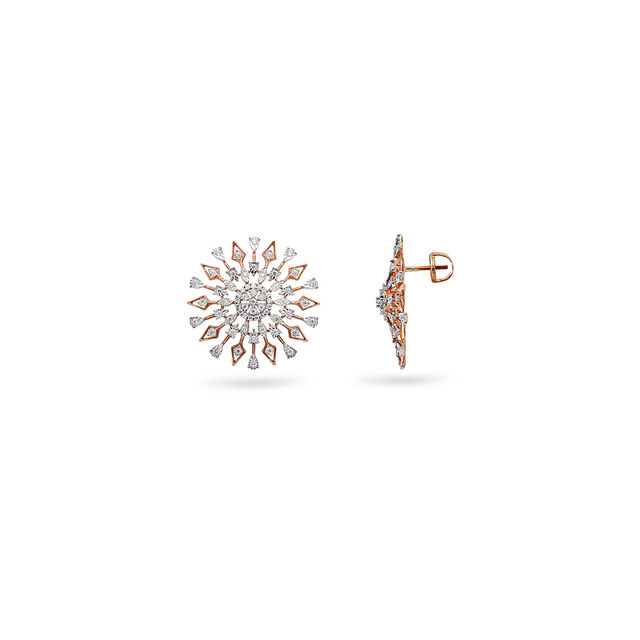 Ethereal Diamond Snowflakes Studs,,hi-res 2