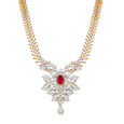 Elegant 18 Karat Gold Necklace with Diamond Accents 2