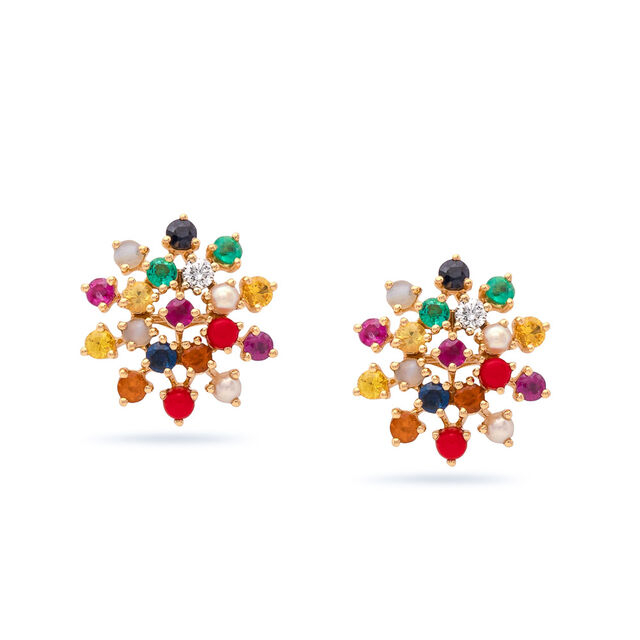 Vibrant Blossoms Ruby Earrings,,hi-res 