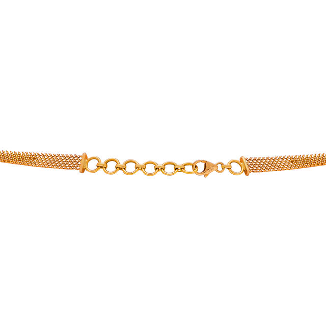 Geometric Mesh Gold Necklace 3