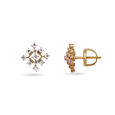 Diamond Grid Square Studs,,hi-res 2