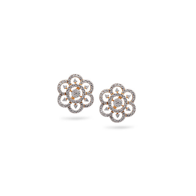 Petals in Grace Gold Stud Earrings,,hi-res 
