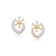 Radiant Petal Cardioid Gold Studs,,hi-res 