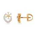 Radiant Petal Cardioid Gold Studs,,hi-res 2