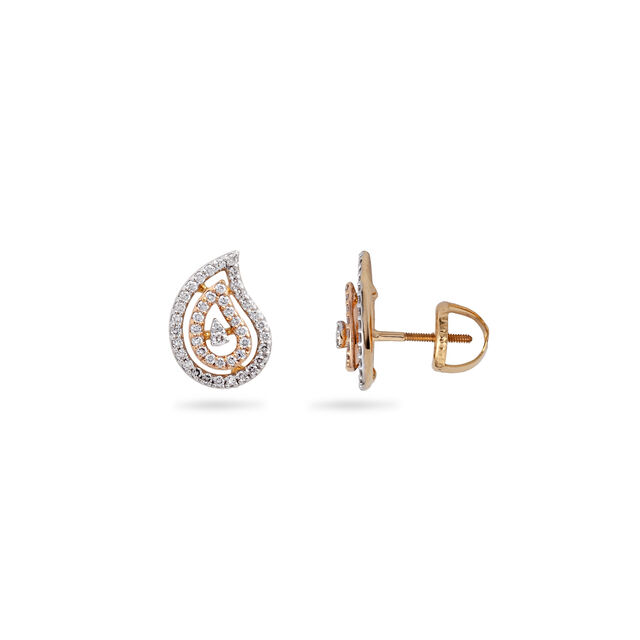 Paisley Perfection Diamond Stud Earrings,,hi-res 2