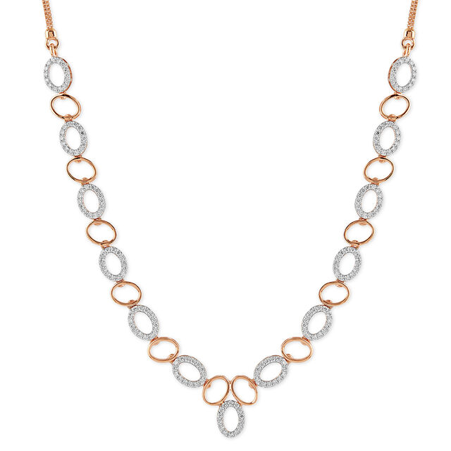 Tanishq 18KT Diamond Necklace Set for Women 2