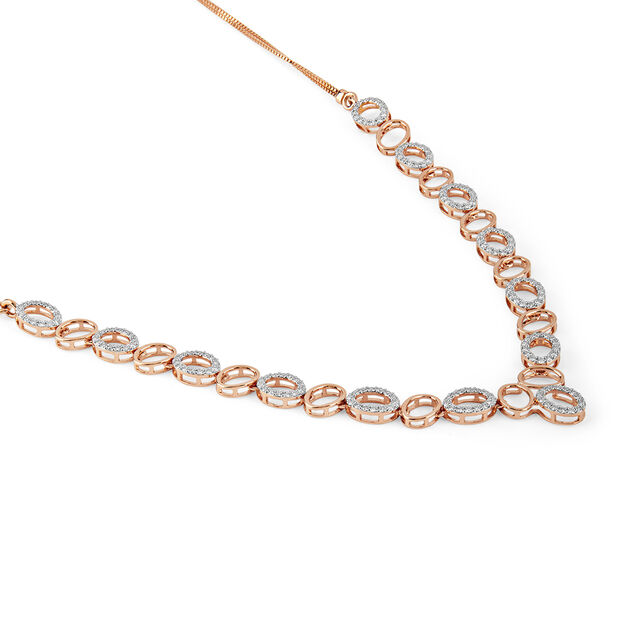 Tanishq 18KT Diamond Necklace Set for Women 3