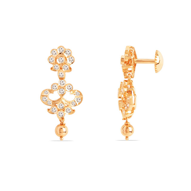 Tanishq 18KT Diamond Earrings for Women 2