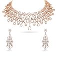 Dewdrop Bloom Symphony Gold Necklace Set,,hi-res 