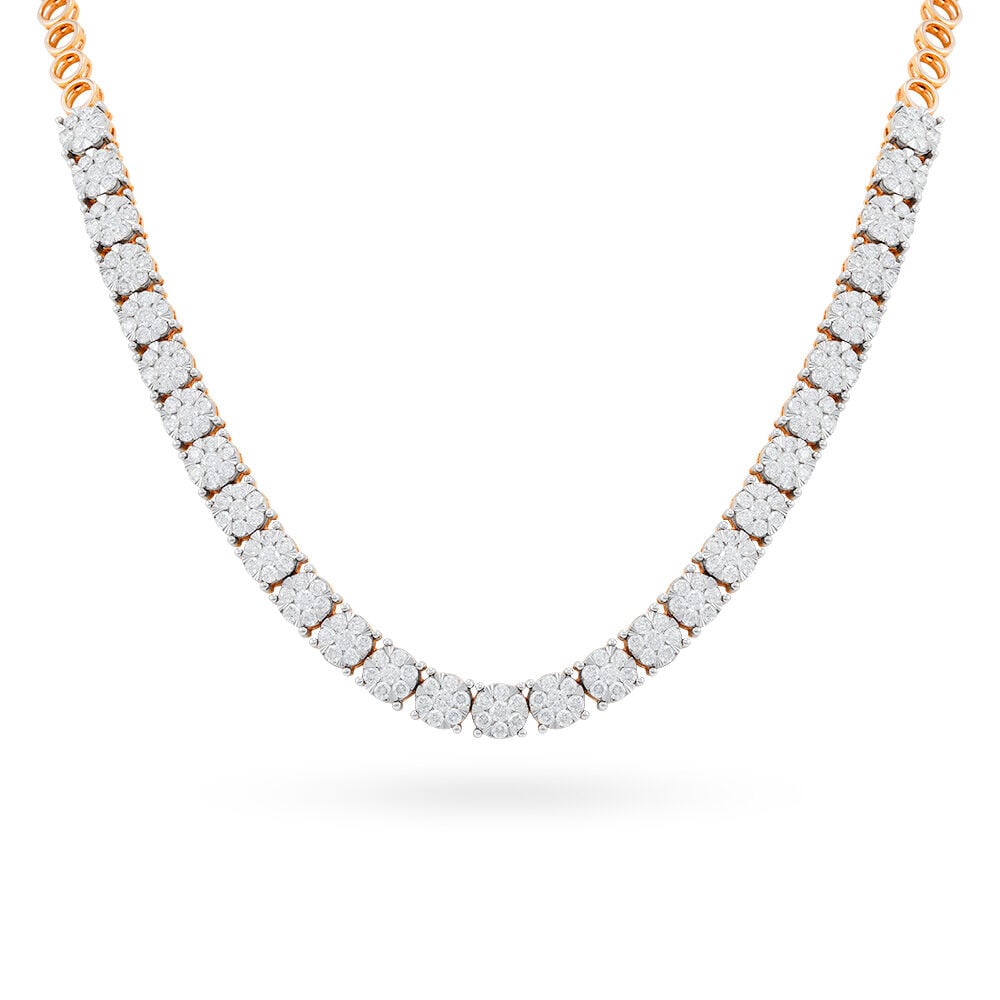 Buy Dazzling Diamond Tennis Necklace at Best Price | Tanishq US