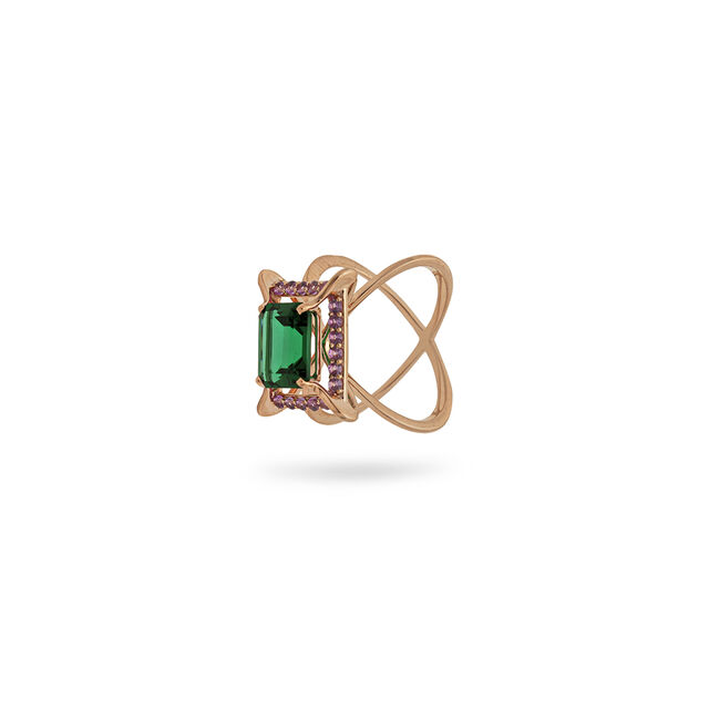 Galactic Splendor Rose Gold Eternity Ring 4