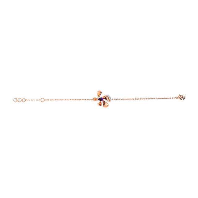 Royal Radiance Rose Gold Floral Bracelet,,hi-res 2