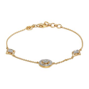 Elegant 18kt Flexible Diamond Bracelet for a Festive Outing