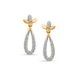 Leaf-Crested Teardrop Earrings 