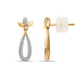 Leaf-Crested Teardrop Earrings 2