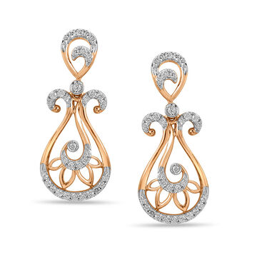 Vintage Swirl Drop Earrings