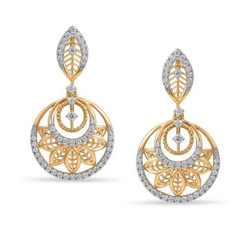 Ornate Lotus Filigree Danglers