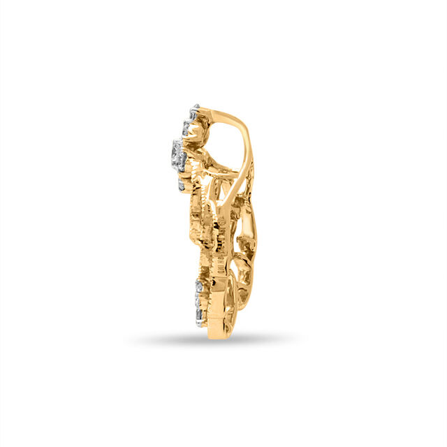 Exquisite Gold Floral Pendant 2