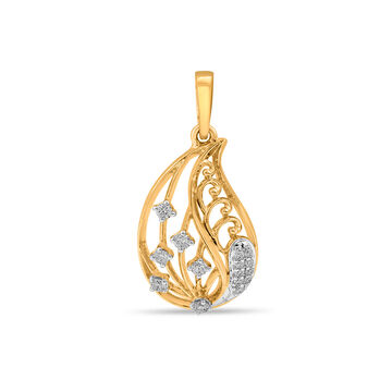 Elegant Teardrop Diamond Pendant