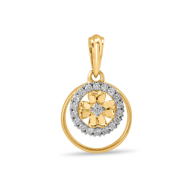 Glimmering Gold Flower Pendant 