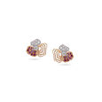 Radiant Petals Gold Studs Earrings,,hi-res 