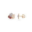 Radiant Petals Gold Studs Earrings,,hi-res 2