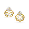 Glimmering Petal Design Earrings 