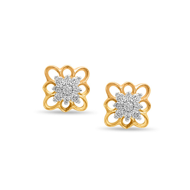 Elegant Floral Cluster Earrings 