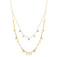 18KT Yellow-White Gold Wave Necklace 