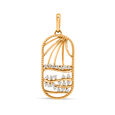 Sunrise Window Gold Pendant 