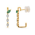 Leafy Charm Gold Hoops 2