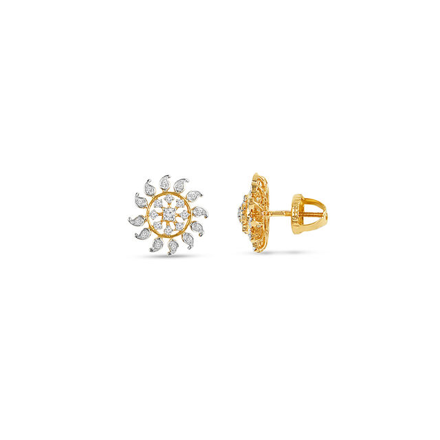 Tanishq 18KT Diamond Earrings for Women 2