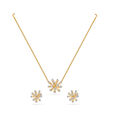 High-Value Studded Gold Necklace Set 