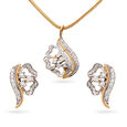 Spring Blossom Radiance Gold Pendant and Earrings Set,,hi-res 