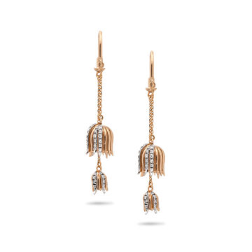 Chandelier Style Diamond Hoop Earrings