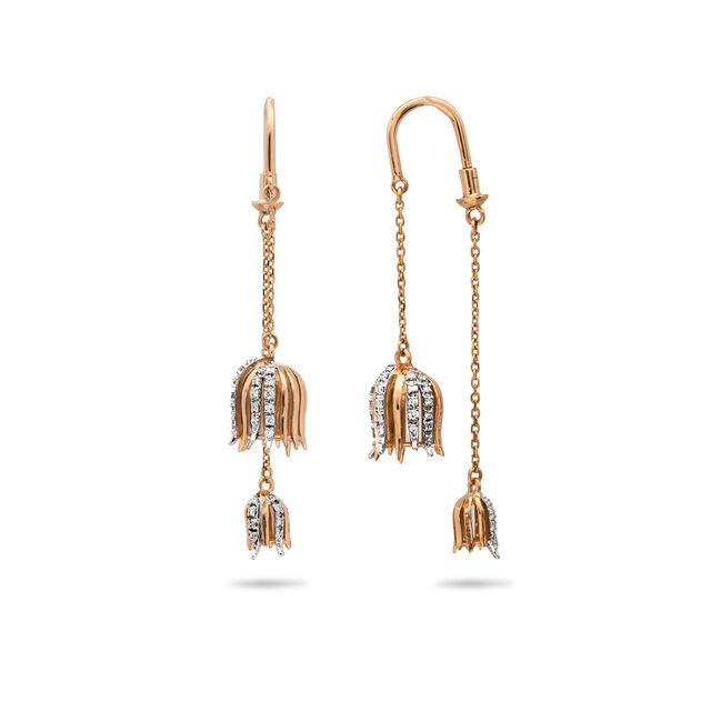 Chandelier Style Diamond Hoop Earrings,,hi-res 2