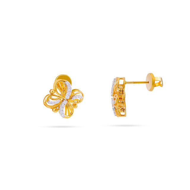 Butterfly-Inspired Gold Earrings 2