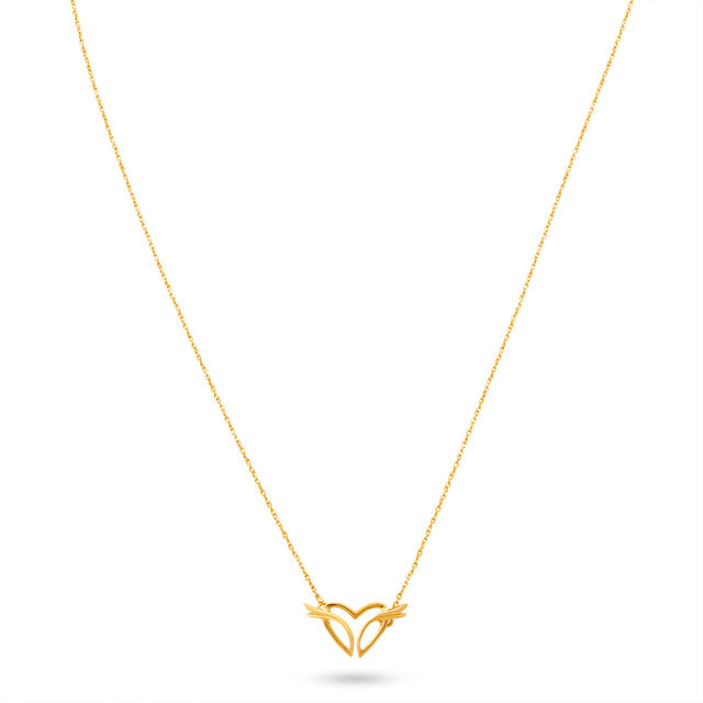 Tanishq 18 Karat Gold Pendant with Chain for Women 