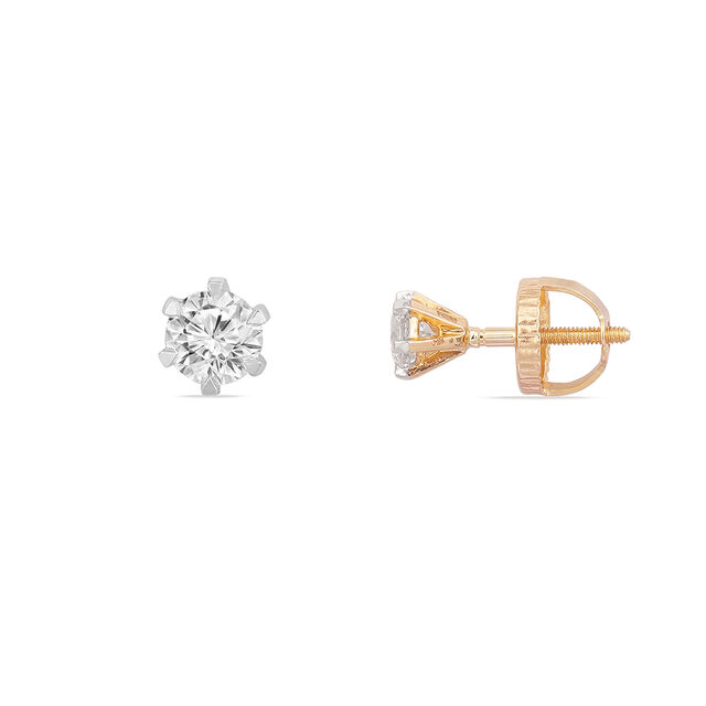 Tanishq 18KT Diamond Stud Earring for Women 2