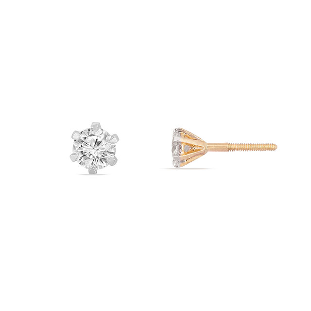 Tanishq 18KT Diamond Stud Earring for Women 4