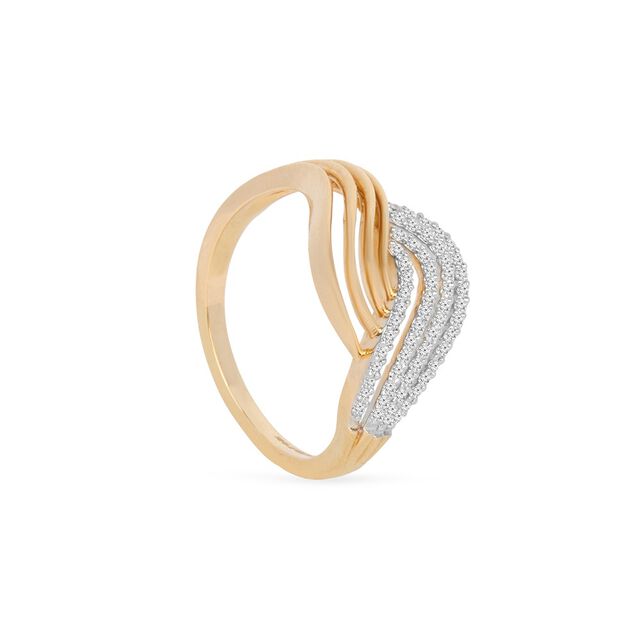 Tanishq 18KT Diamond Finger Ring for Women 3